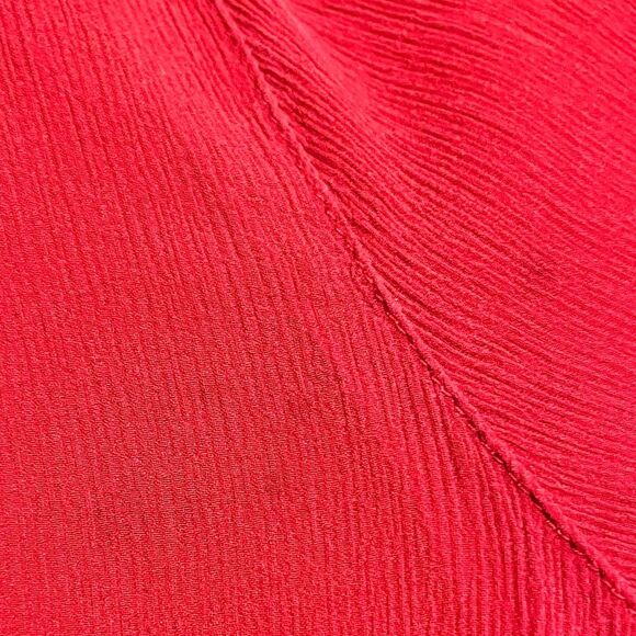 Armani Collezioni Silk Red Button Down Shirt Notched Collar Size 6 - Picture 8 of 9